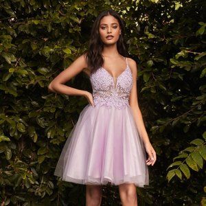 NEW SHORT SLEEVELESS OFF THE SHOULDER A-LINE MINI DRESS WITH ZIPPER BACK CD0190